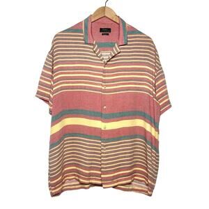 Zara | Men | Sunset Stripe Relaxed Fit Button Up Shirt | Size Large